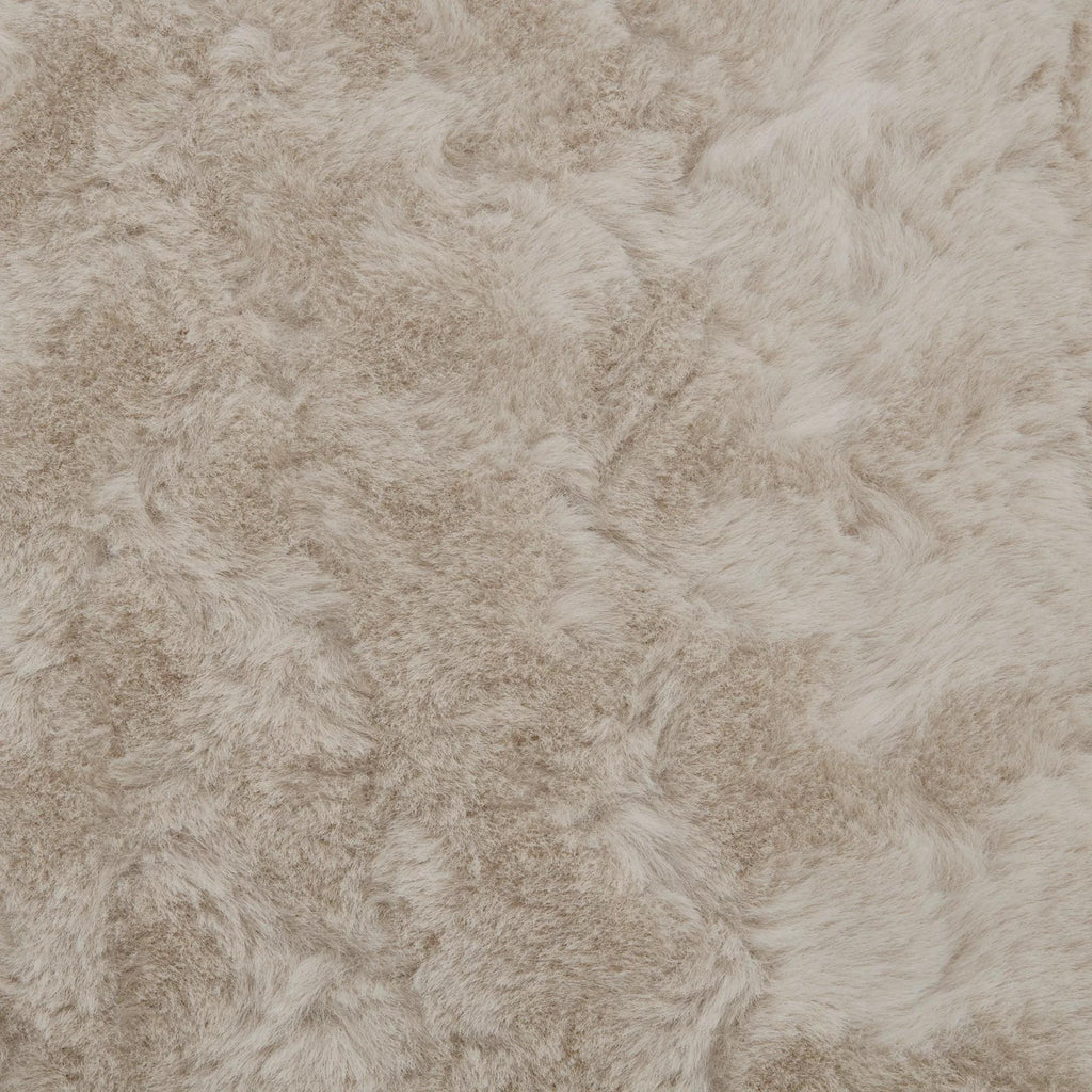 Oatmeal Sheep Faux Fur Throw Pillow