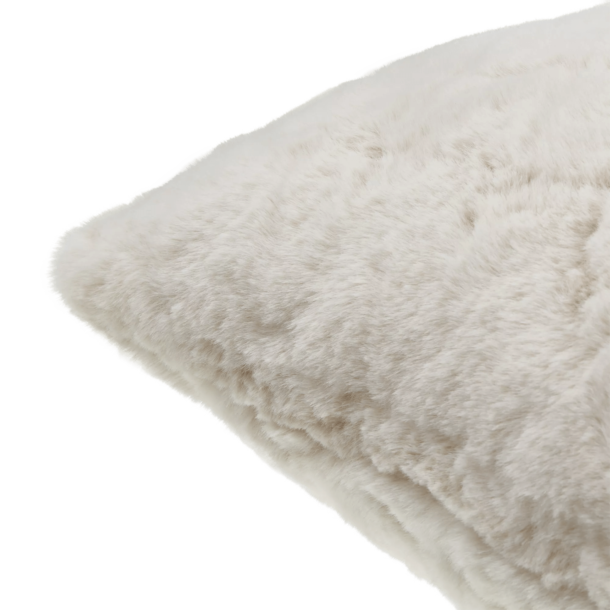 Oatmeal Sheep Faux Fur Throw Pillow