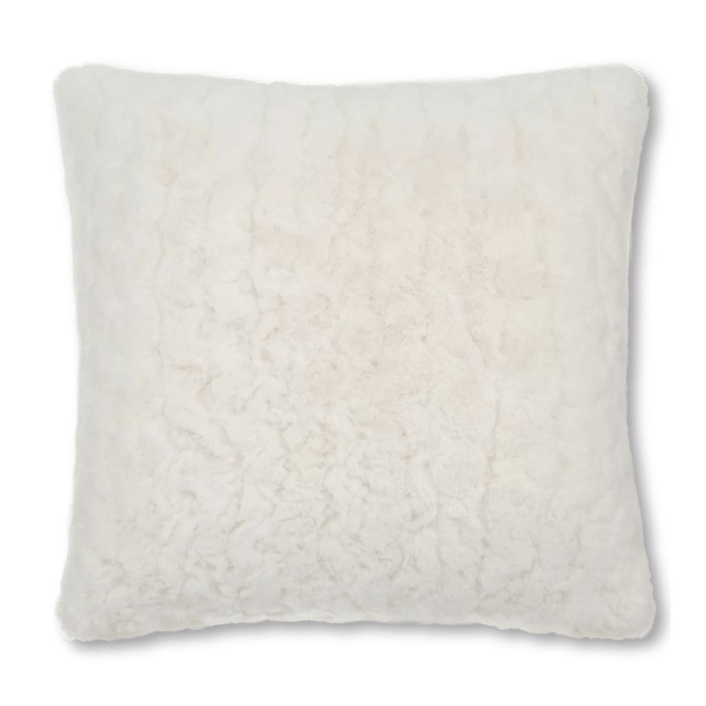 Off White Sheep Faux Fur Throw Pillow