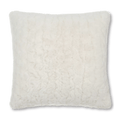 Off White Sheep Faux Fur Throw Pillow
