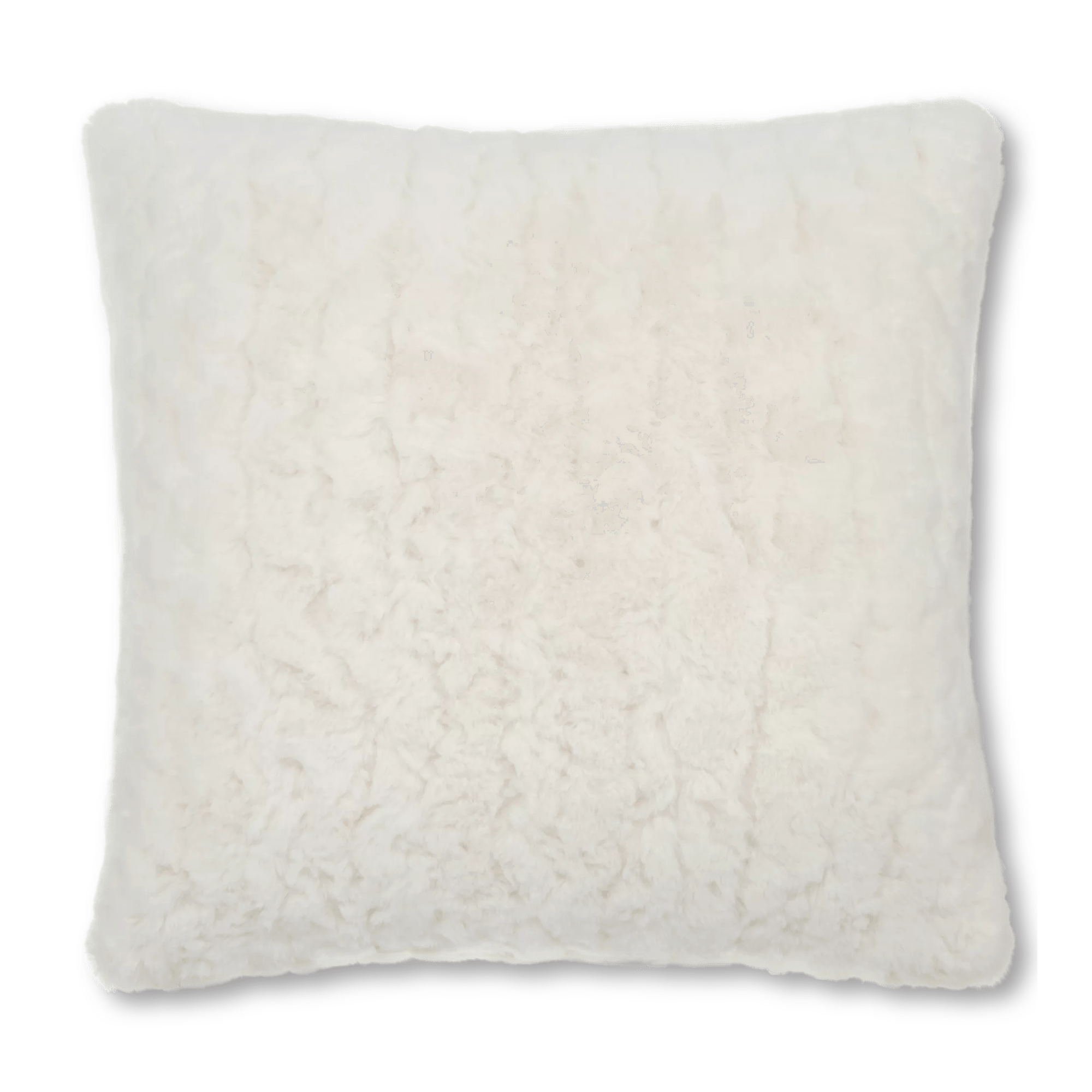 Off White Sheep Faux Fur Throw Pillow