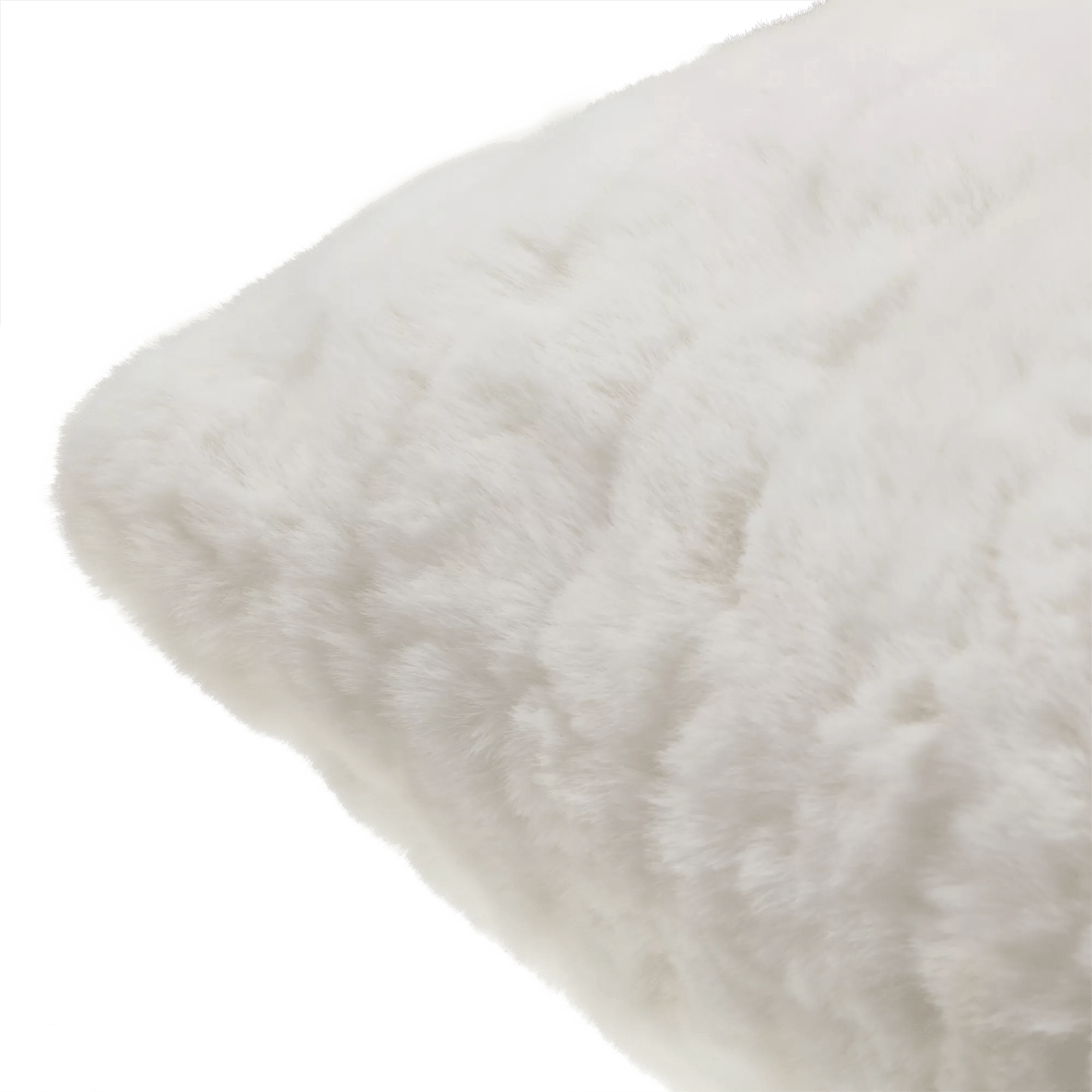 Off White Sheep Faux Fur Throw Pillow