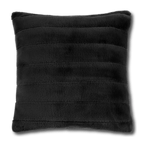 Black Cougar Faux Fur Throw Pillow
