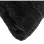 Black Cougar Faux Fur Throw Pillow