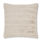 Beige Cougar Faux Fur Throw Pillow
