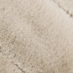 Beige Cougar Faux Fur Throw Pillow