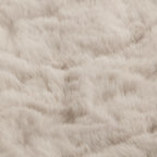 Oatmeal Sheep Faux Fur Throw