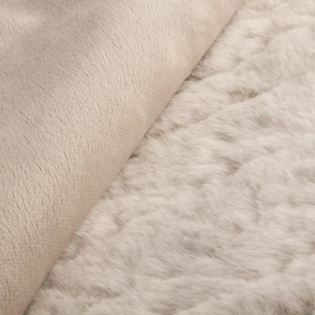 Oatmeal Sheep Faux Fur Throw