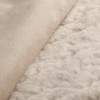 Oatmeal Sheep Faux Fur Throw