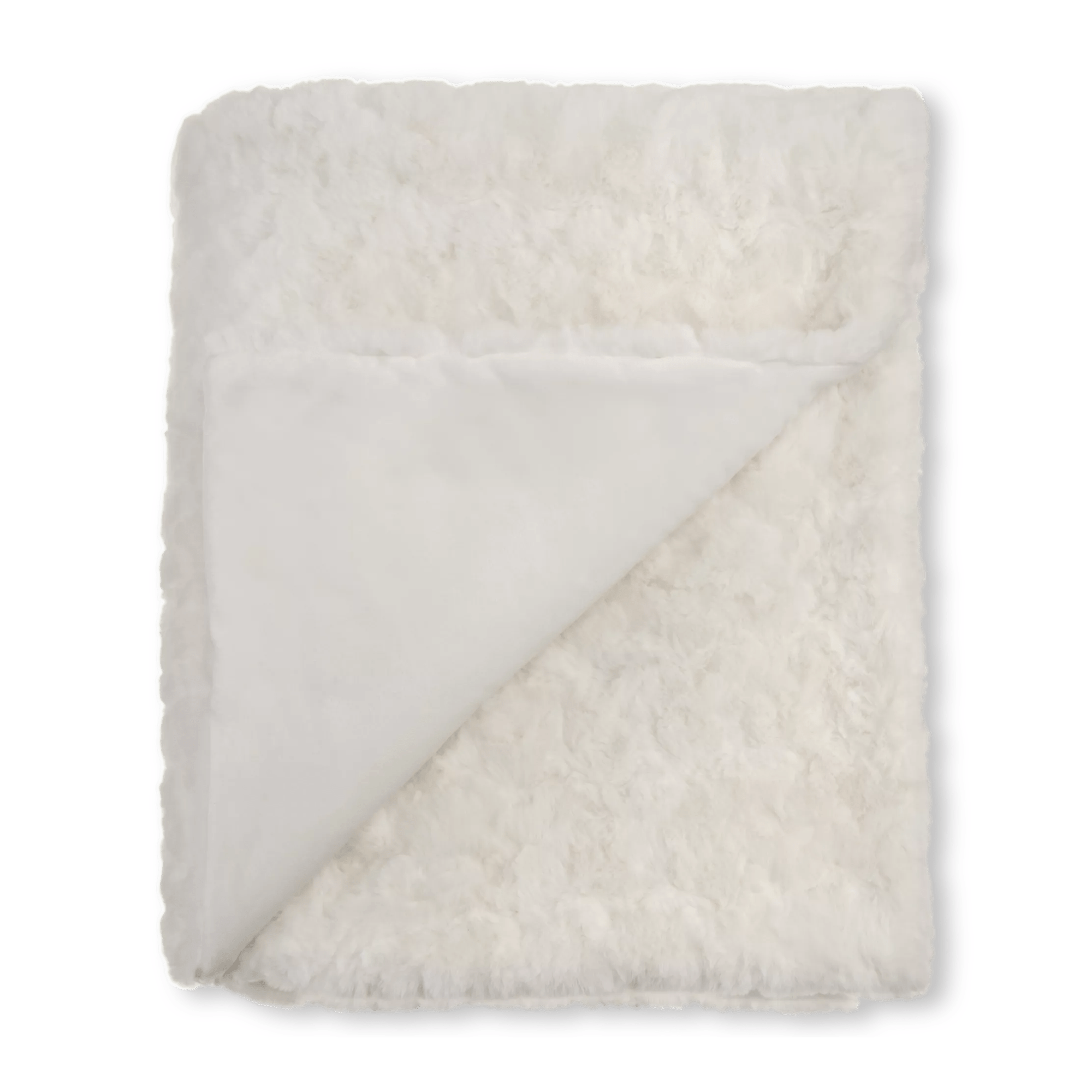 White Sheep Faux Fur Throw