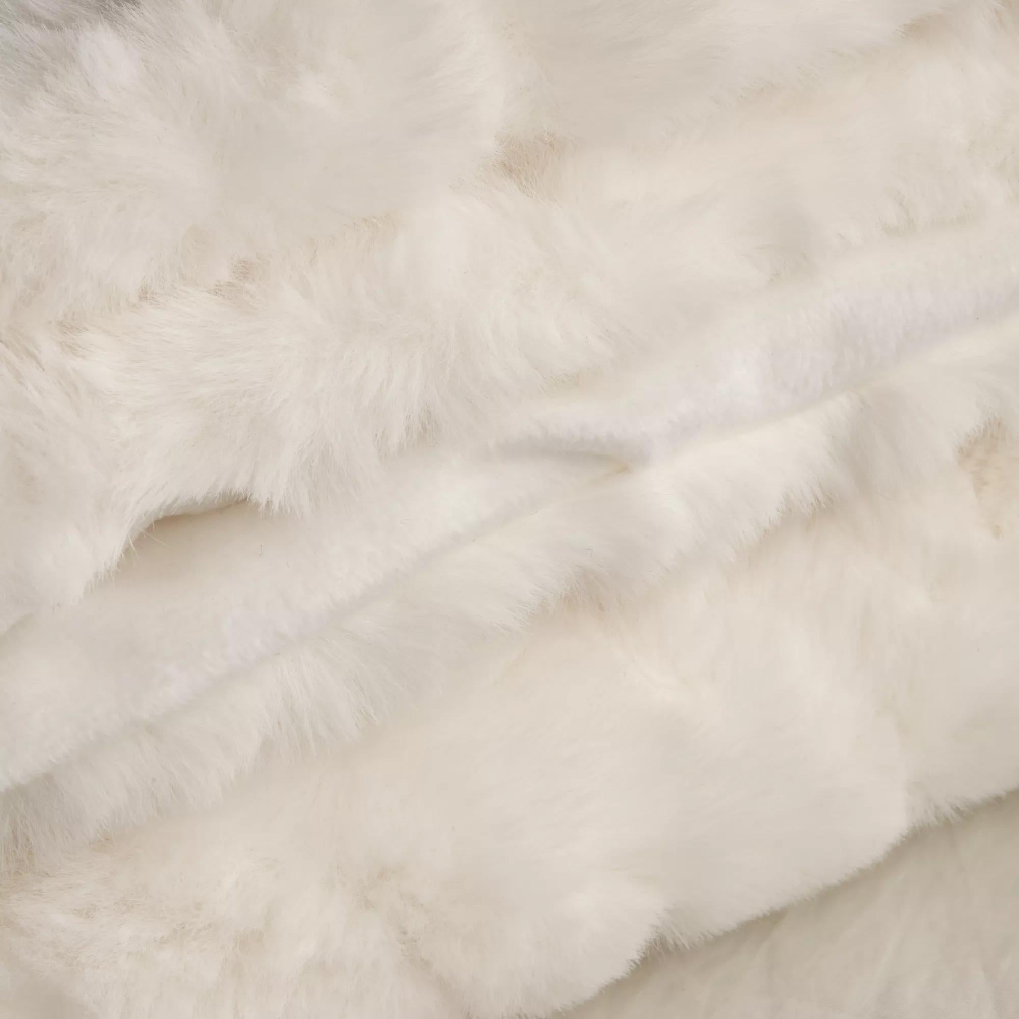 White Sheep Faux Fur Throw