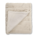 Oatmeal Cougar Faux Fur Throw