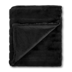 Black Cougar Faux Fur Throw