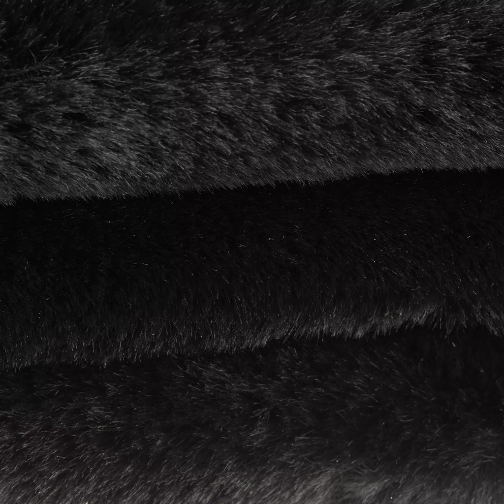 Black Cougar Faux Fur Throw