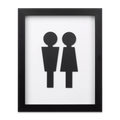 Man & Woman Silhouette Bathroom Shadow Box