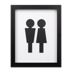 Man & Woman Silhouette Bathroom Shadow Box