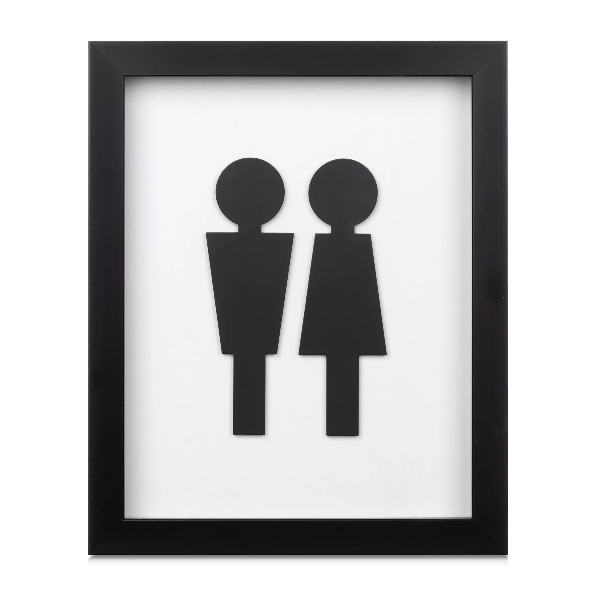 Man & Woman Silhouette Bathroom Shadow Box