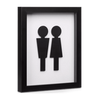 Man & Woman Silhouette Bathroom Shadow Box