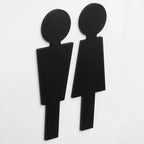 Man & Woman Silhouette Bathroom Shadow Box