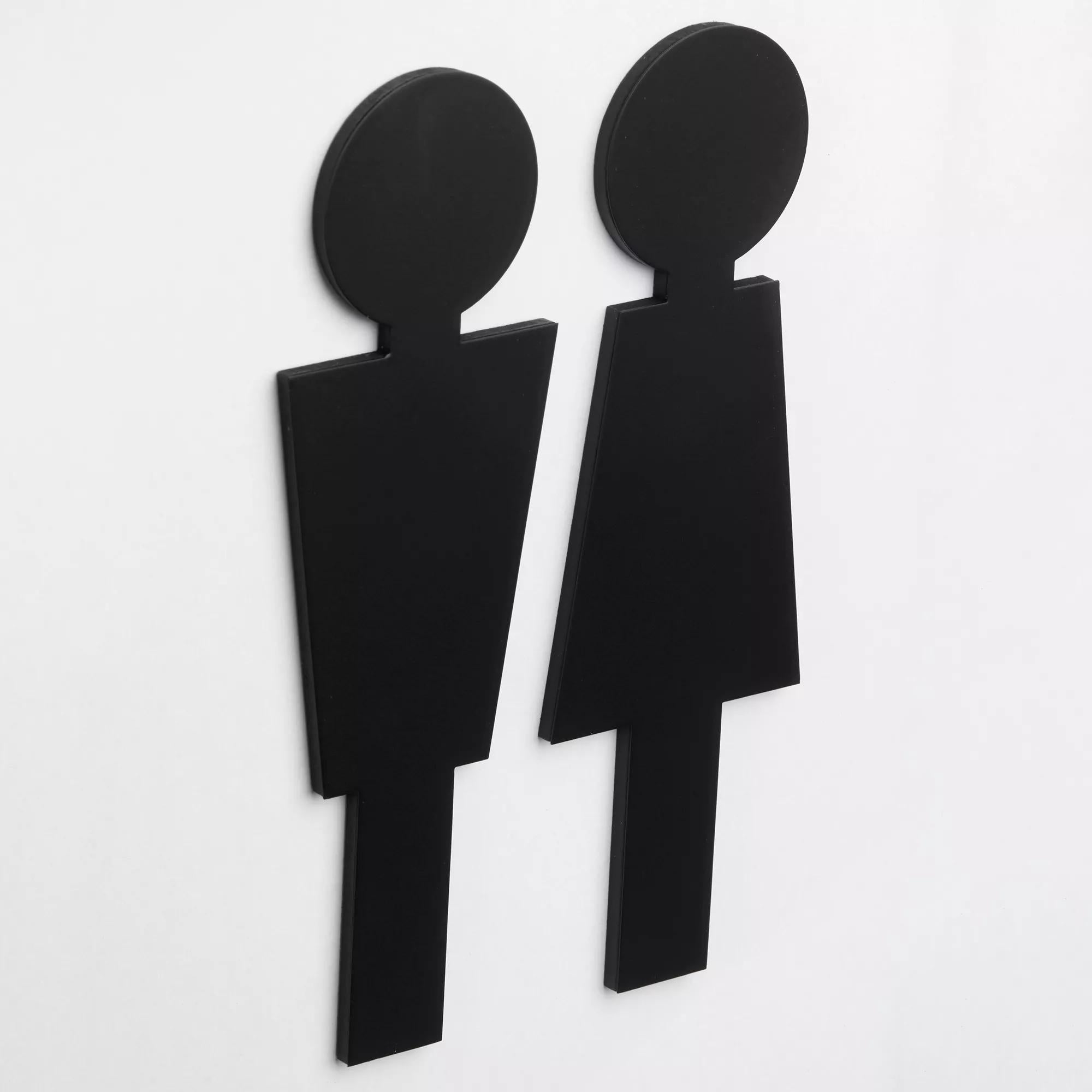 Man & Woman Silhouette Bathroom Shadow Box