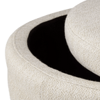 Round Storage Fabric Ottoman
