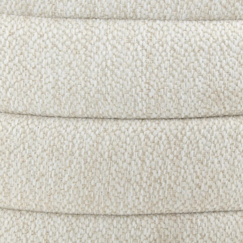 Round Storage Fabric Ottoman