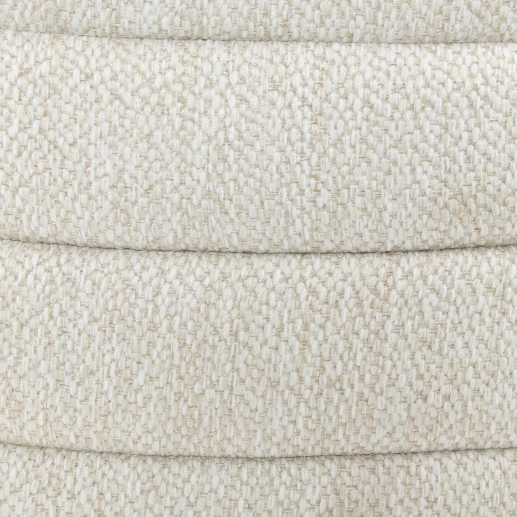 Round Storage Fabric Ottoman