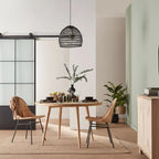 Natural Wood Round Dining Table