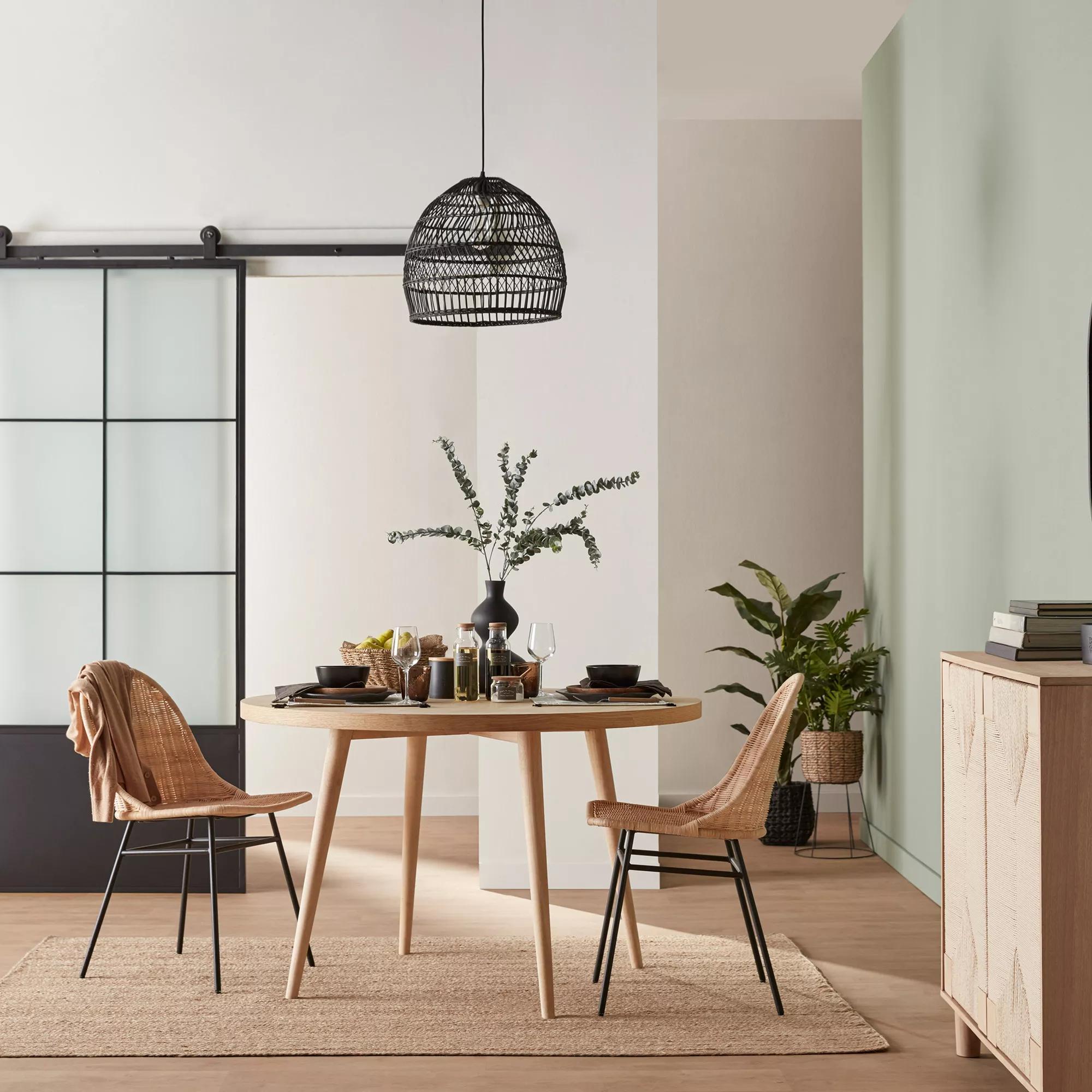 Natural Wood Round Dining Table