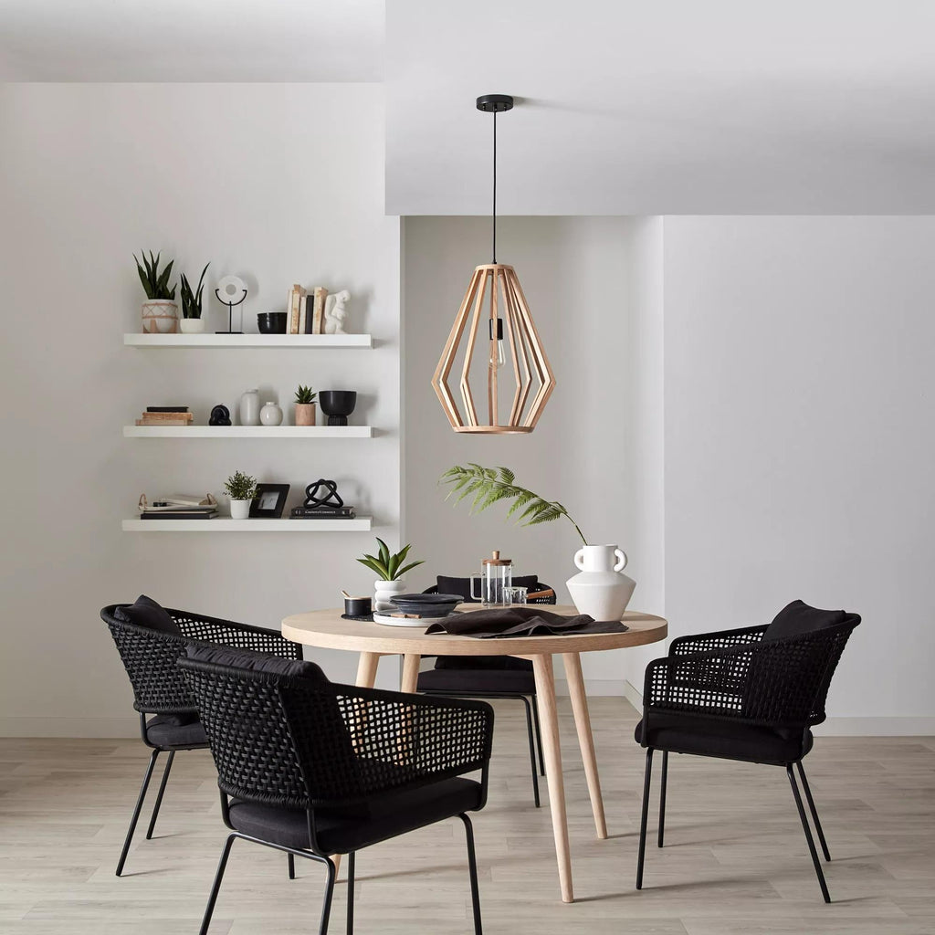 Natural Wood Round Dining Table