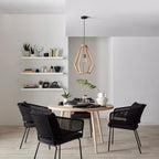 Natural Wood Round Dining Table