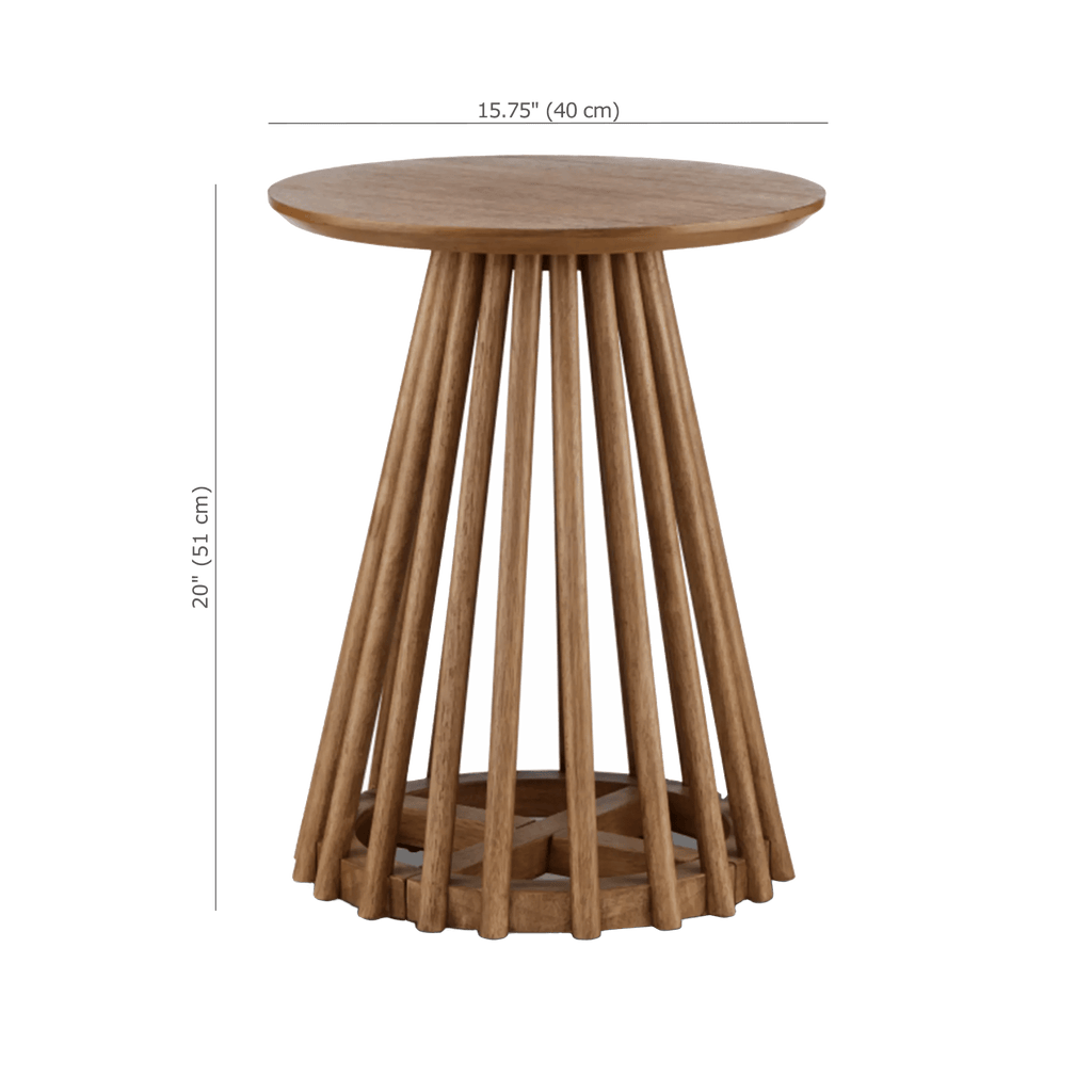 Mango Wood Openwork Side Table