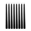 Set of 8 Unscented Tapered Black Candles