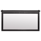 Black Wood Rail Mirror