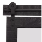 Black Wood Rail Mirror