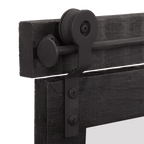 Black Wood Rail Mirror