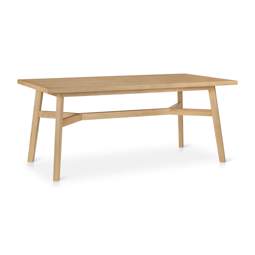 Mid-Century Modern Natural Wood Dining Table