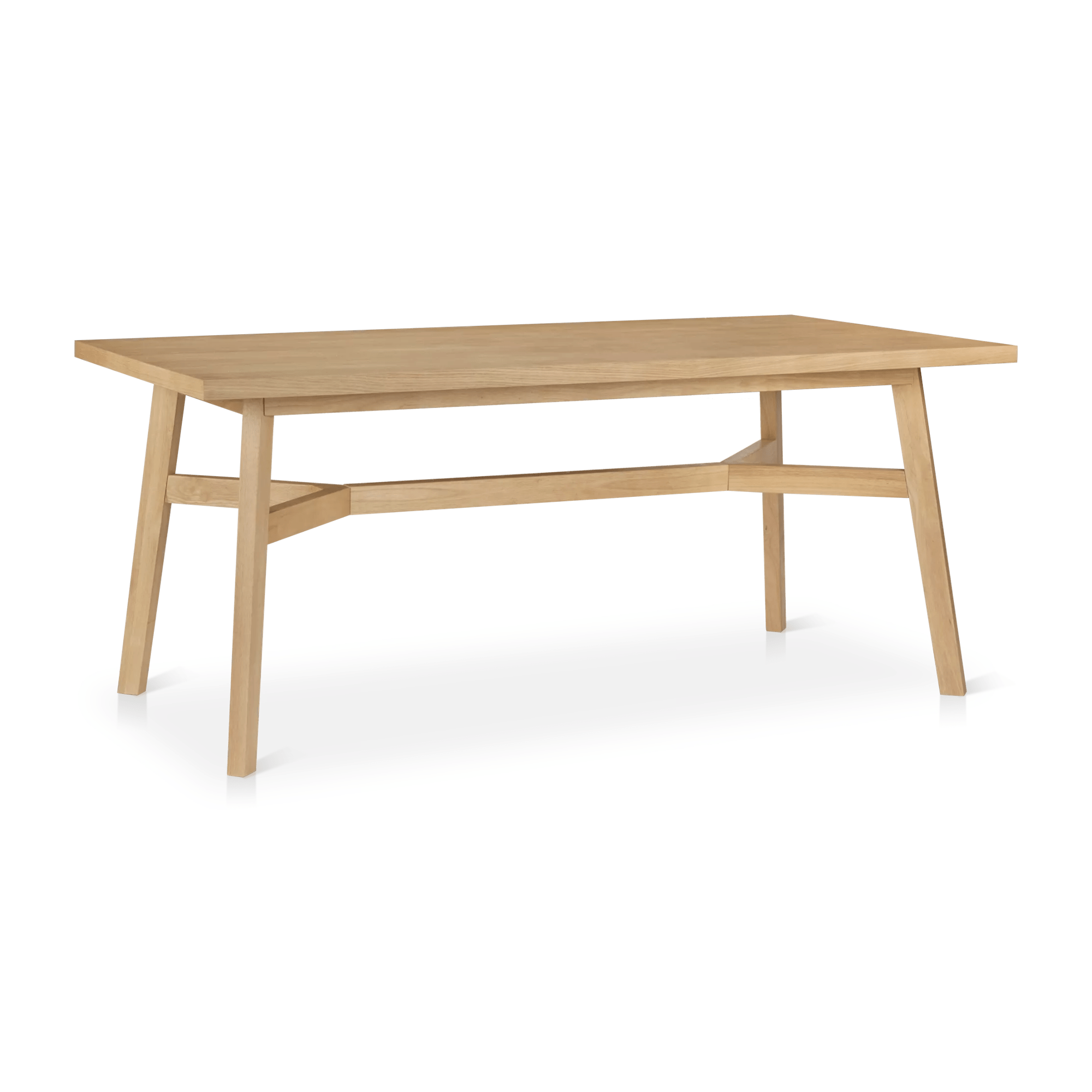 Mid-Century Modern Natural Wood Dining Table