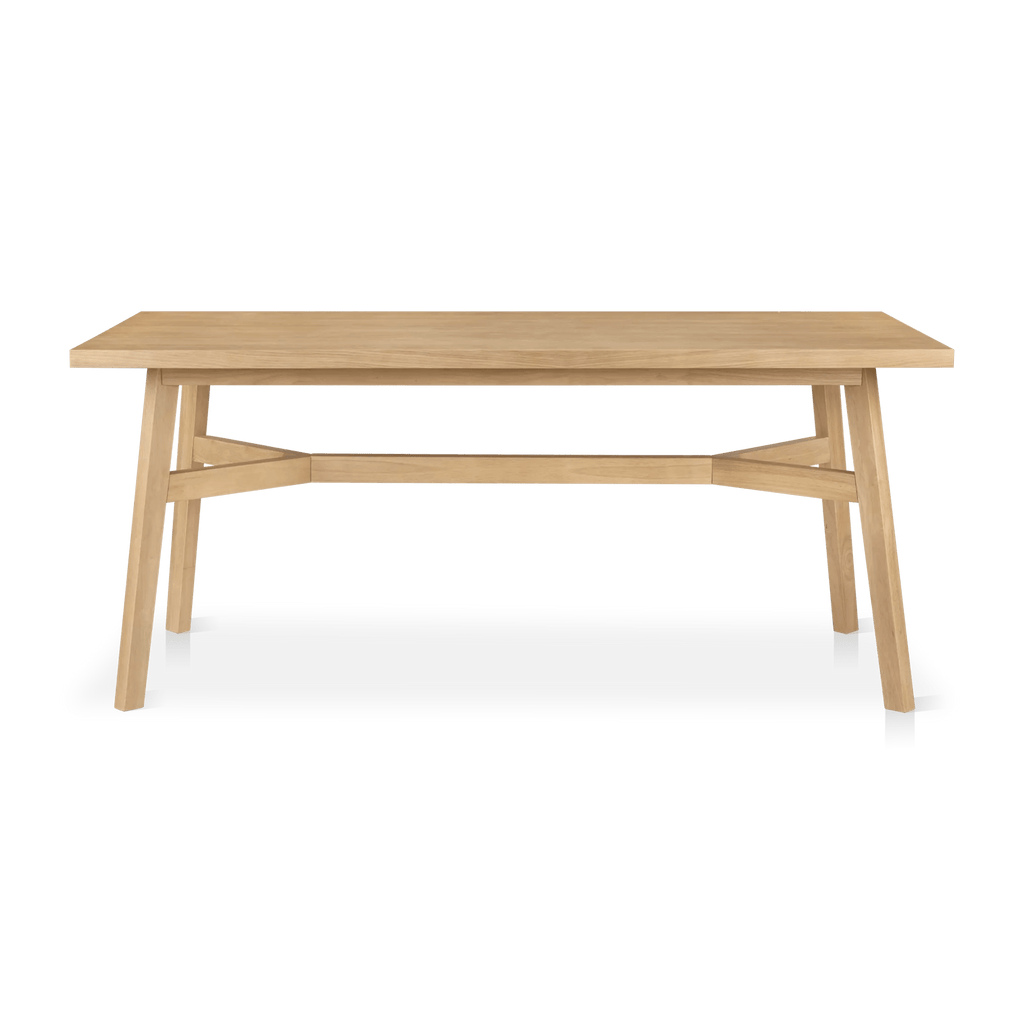 Mid-Century Modern Natural Wood Dining Table