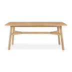 Mid-Century Modern Natural Wood Dining Table