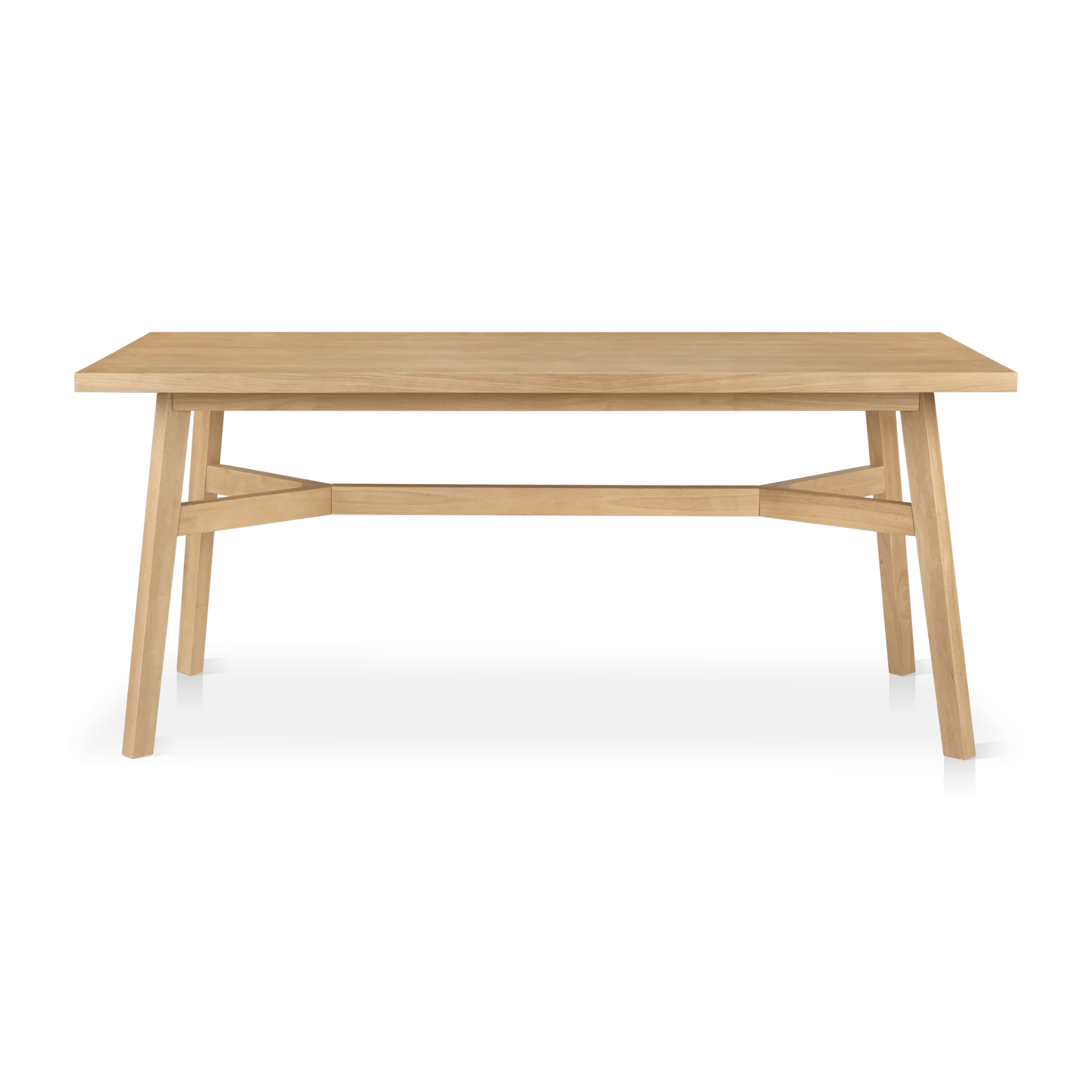 Mid-Century Modern Natural Wood Dining Table