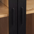 3-Door Black Wooden Buffet