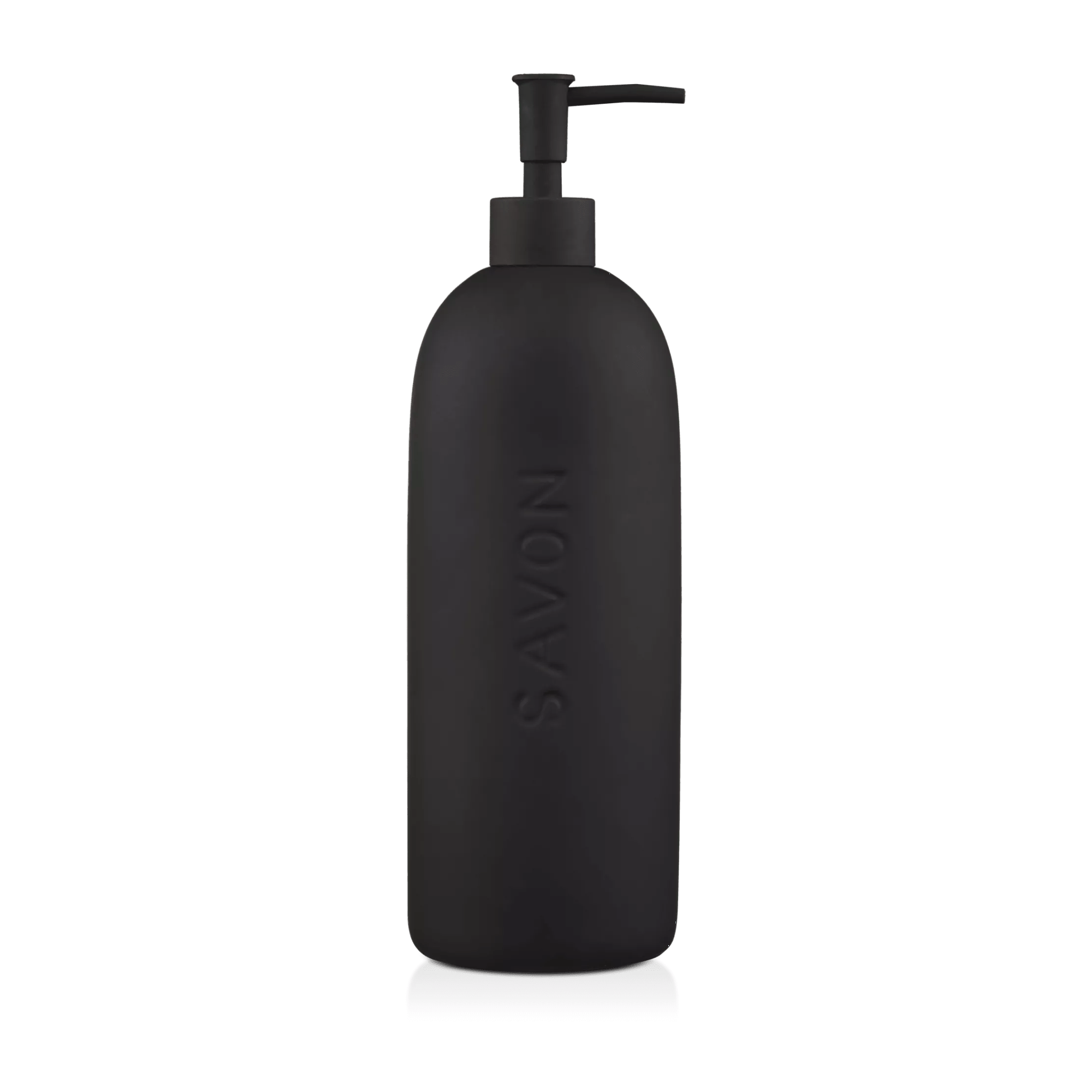 Black Ceramic Soap Engraved Dispenser