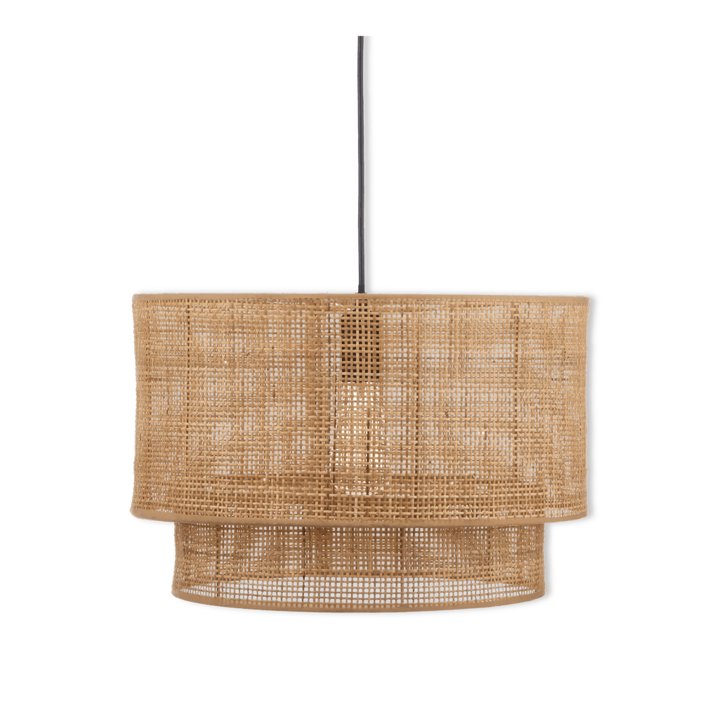 Wood & Rattan Ceiling Lamp