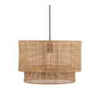 Wood & Rattan Ceiling Lamp