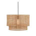 Wood & Rattan Ceiling Lamp