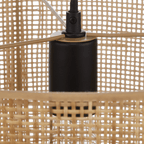 Wood & Rattan Ceiling Lamp