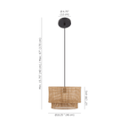 Wood & Rattan Ceiling Lamp