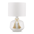 Ceramic Table Lamp with Bead String