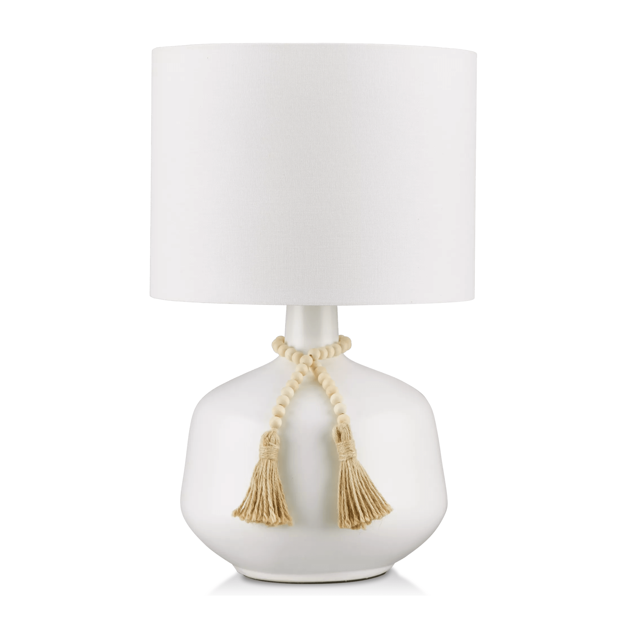 Ceramic Table Lamp with Bead String